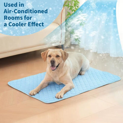 5 Sizes Cool Ice Silk Moisture-Proof Mattress Cushion Pet Cooling Mat Dog Cat Sleeping Pad Summer Small Animal Cold Bed